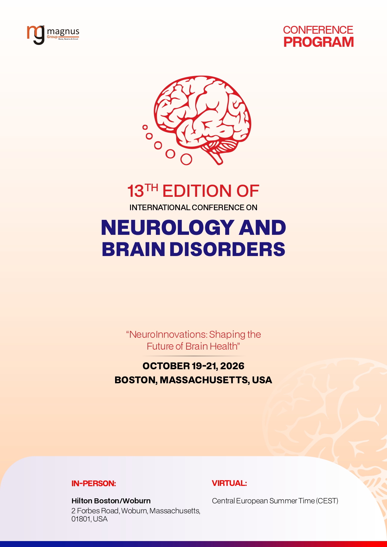 13th Edition of International Conference on Neurology and Brain Disorders | Boston, Massachusetts, USA Program