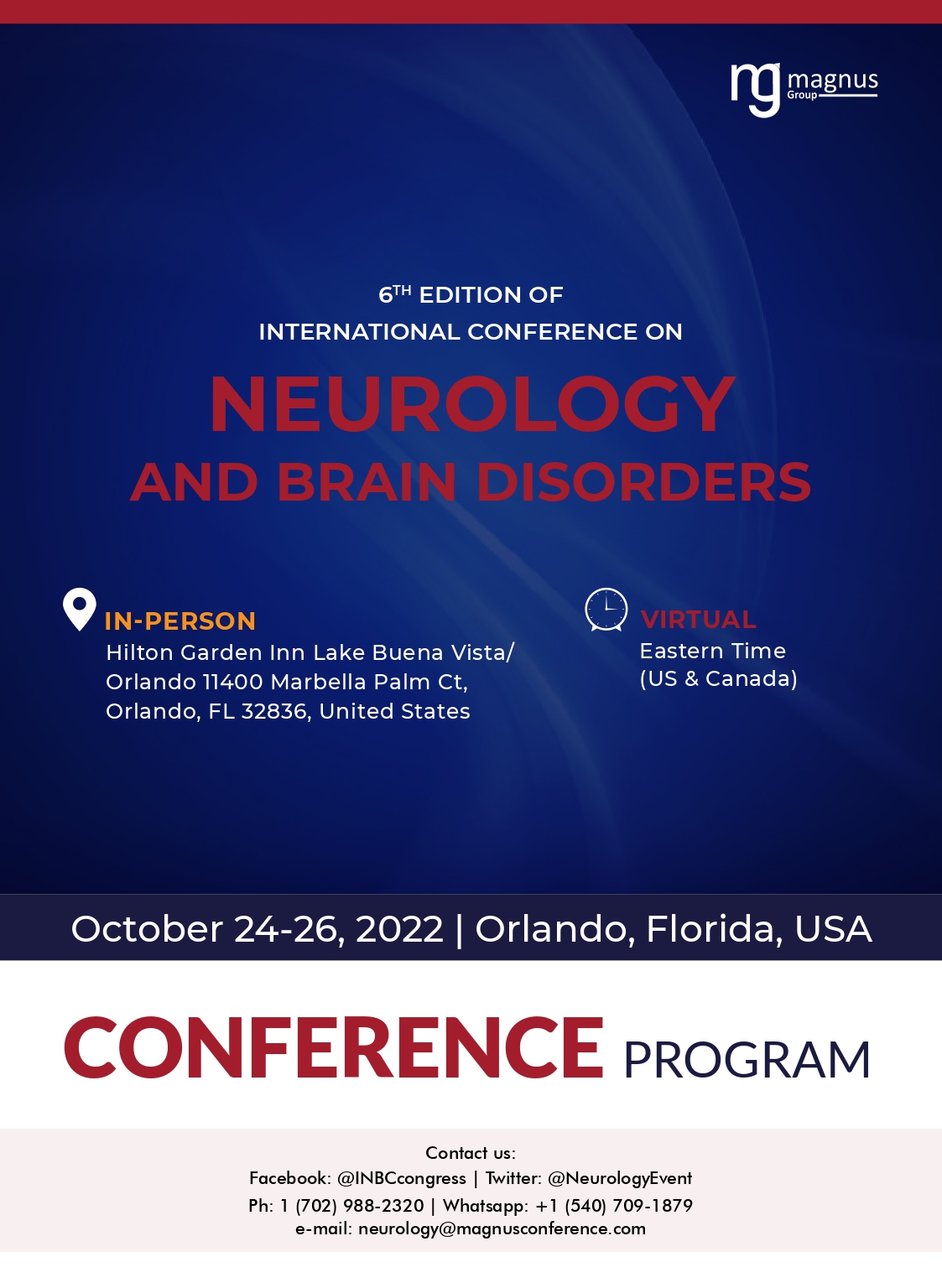 6th Edition of International Conference on Neurology and Brain Disorders | Orlando, Florida, USA Program